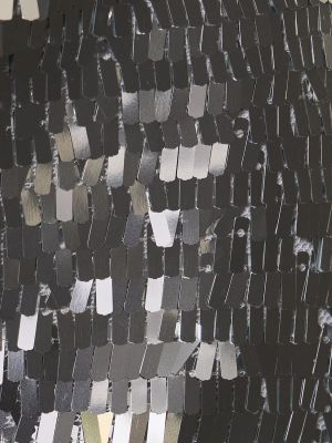 Fustă mini asimetrică Oséree Swimwear argintiu