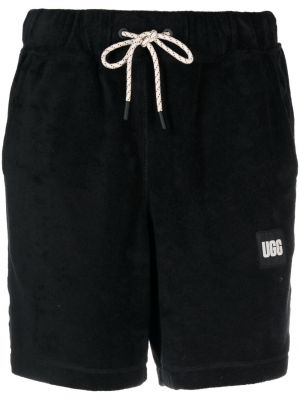 Shorts di jeans con stampa Ugg nero