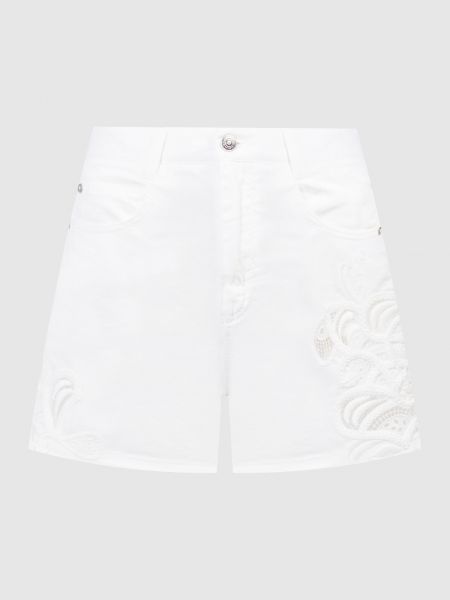 Мереживні джинсові шорти Ermanno Scervino білі