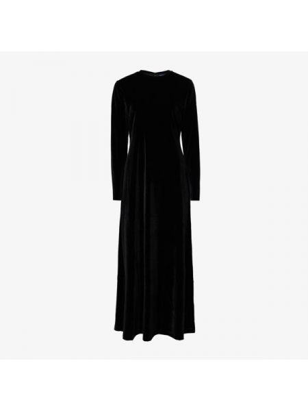 Бархатное длинное платье Polo Ralph Lauren черное