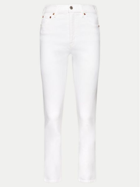 Białe jeansy skinny Gap