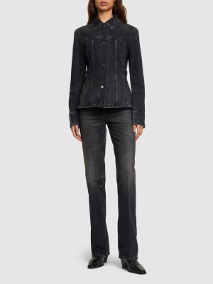 Veste en jean Ferragamo noir