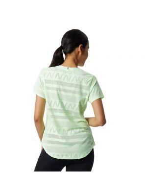 Жаккардовая футболка New Balance зеленая