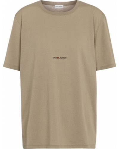 Bavlnené tričko Saint Laurent sivá