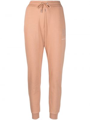Pantalon de joggings en coton à imprimé Armani Exchange marron