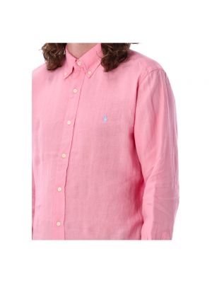 Camisa de lino Ralph Lauren rosa
