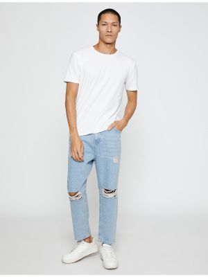 Jeansy relaxed fit Koton szare