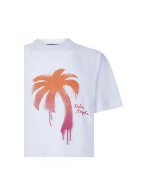 Koszulka z nadrukiem Palm Angels biała