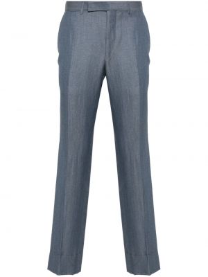 Pantalon droit plissé Zegna bleu