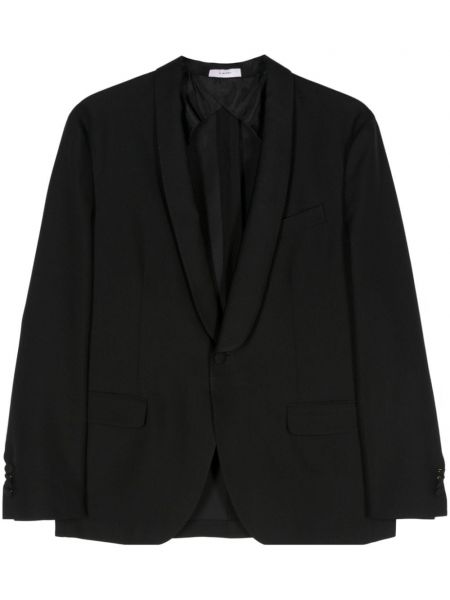 Blazer lung de lână Boglioli negru