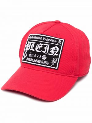 Brodert cap Philipp Plein rød