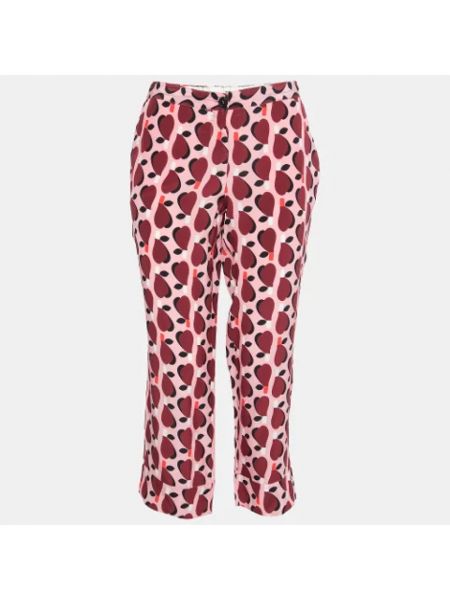 Pantalones de seda Miu Miu Pre-owned rosa