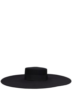 Relaxed вълнена шапка от филц Nina Ricci черно