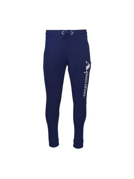 Spodnie sportowe bawełniane Aquascutum niebieskie