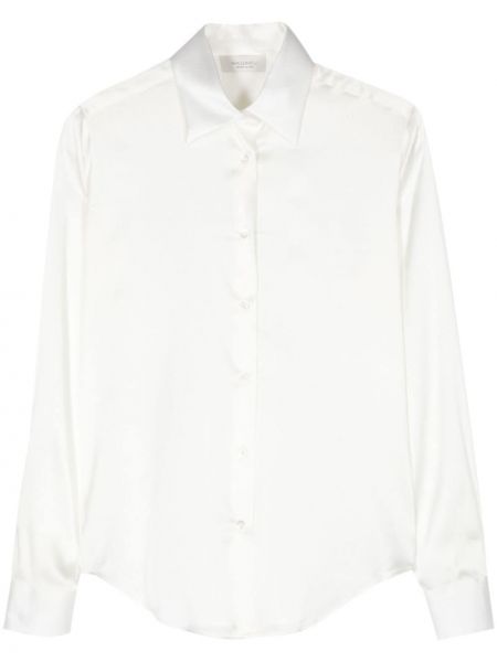 Σατέν πουκάμισο Mazzarelli λευκό