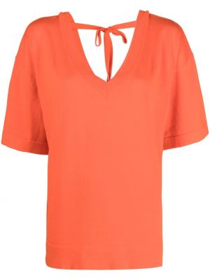 V-hals kort bluse P.a.r.o.s.h. oransje