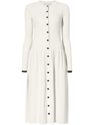 Midi šaty na gombíky Proenza Schouler White Label biela