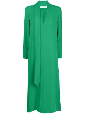 Hedvábné midi šaty Valentino Garavani zelené