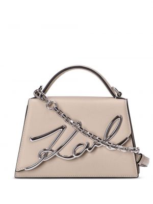 Crossbody táska Karl Lagerfeld ezüstszínű