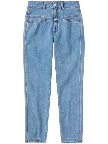 Straight fit džíny s vysokým pasem Closed modré