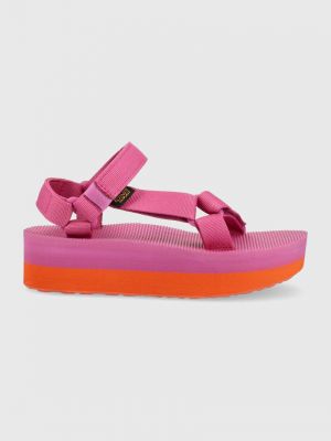 Sandale cu platformă Teva roz