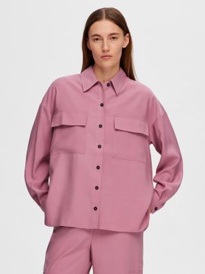 Camisa manga larga Selected Femme rosa