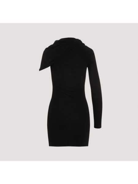 Sukienka mini asymetryczna Saint Laurent czarna