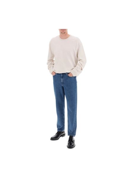 Sweter relaxed fit A.p.c. biały
