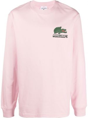 Trykt t-skjorte Lacoste rosa