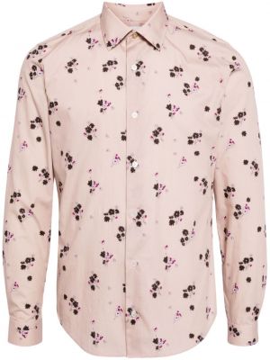Bavlnená košeľa s potlačou Paul Smith ružová