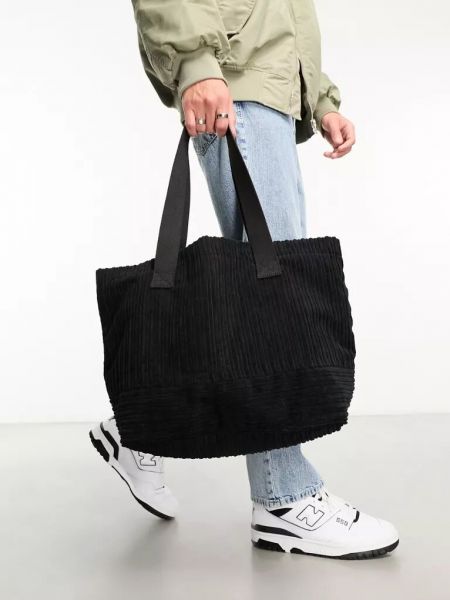 Вельветовая сумка Asos черная