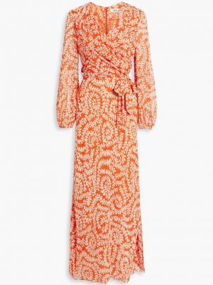 Длинное платье Diane Von Furstenberg оранжевое