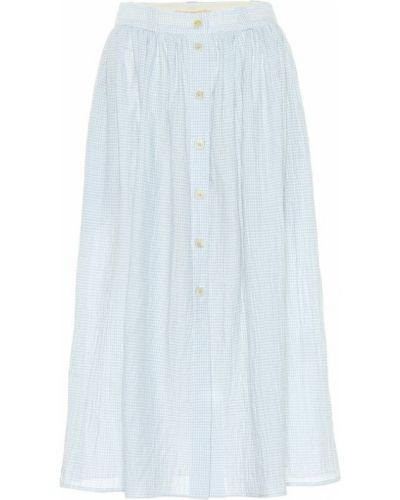 Bavlněné midi sukně Brock Collection - modrá