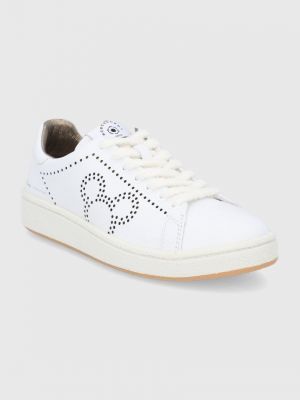 Sneakersy skórzane Moa Concept białe