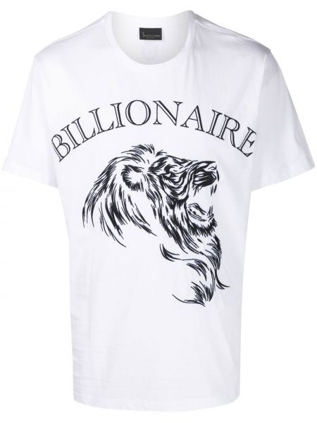 Raštuotas medvilninis marškinėliai Billionaire