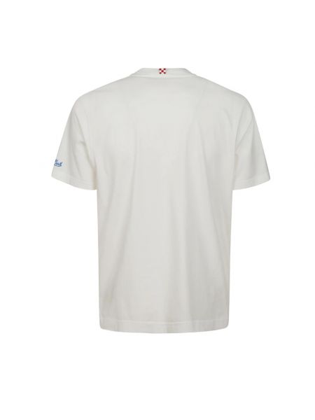 Camiseta de algodón con estampado Mc2 Saint Barth blanco