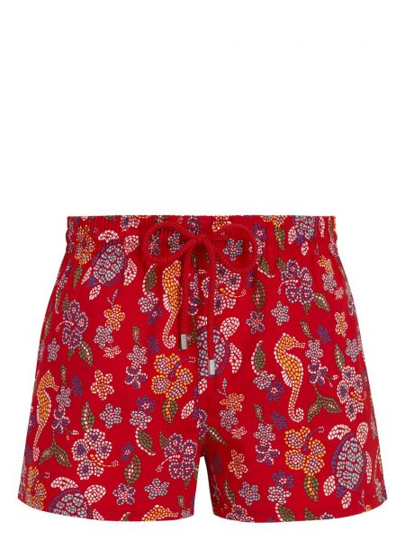 Pantaloni scurți cu imagine Vilebrequin roșu