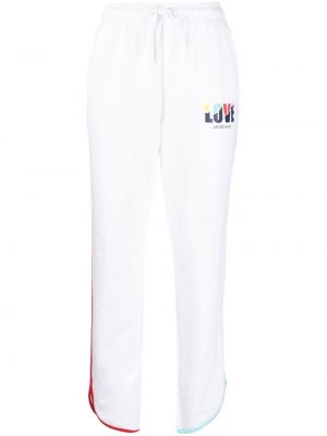 Спортни панталони на райета Love Moschino бяло