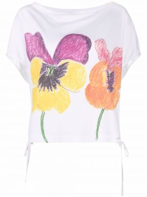 T-shirt à fleurs Marni blanc