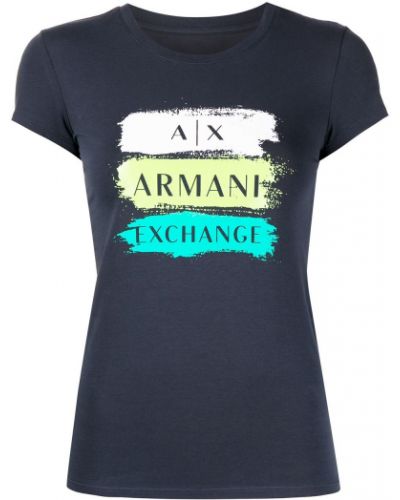 Trykt t-skjorte Armani Exchange blå