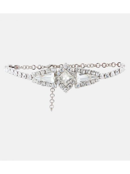 Kristaller choker Alessandra Rich silver