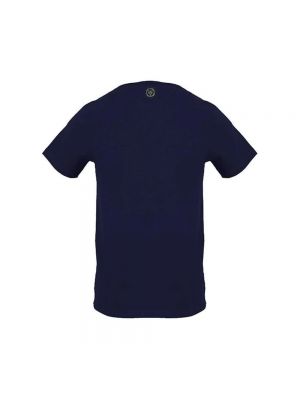 Camisa de algodón manga corta de cuello redondo Plein Sport azul