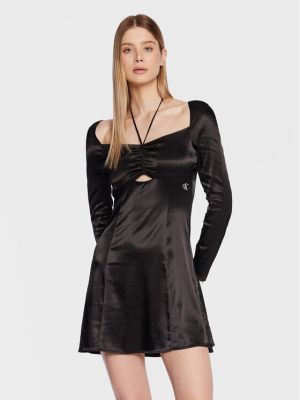 Коктейлна рокля Calvin Klein Jeans черно