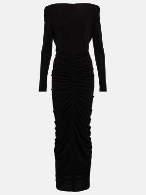 Sukienka długa z dżerseju Givenchy czarna