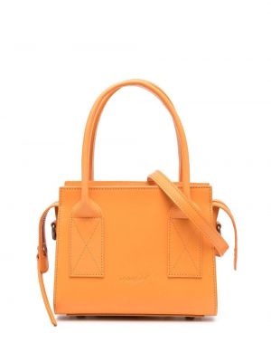 Δερμάτινη τσάντα shopper Marsell πορτοκαλί