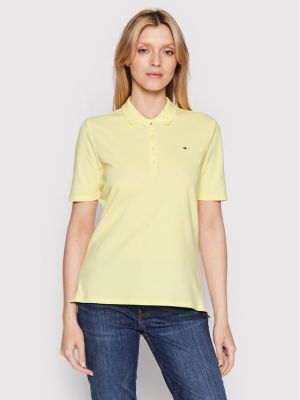 Тениска с копчета Tommy Hilfiger жълто