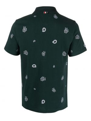Polo krekls ar apdruku ar lāsīšu rakstu Thom Browne zaļš