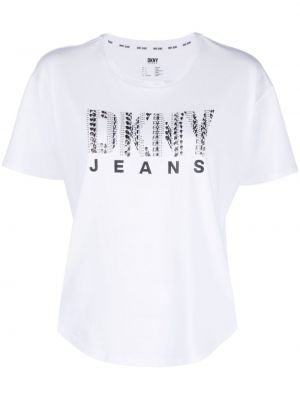 T-shirt à imprimé clouté Dkny blanc