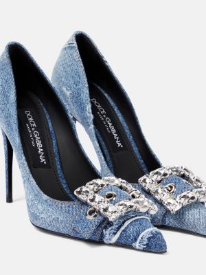 Escarpins à imprimé Dolce&gabbana bleu