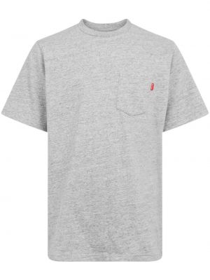 T-shirt mit taschen Supreme grau